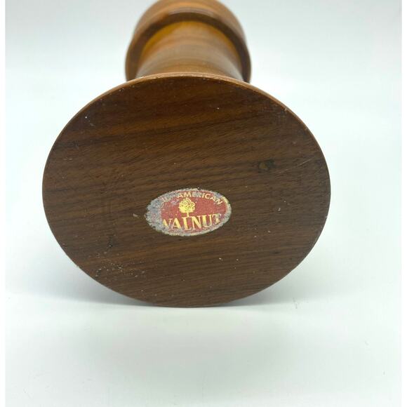 Solid Walnut Candle holder Wood Decor MCM  8 inch chunky‎ - Picture 4 of 4